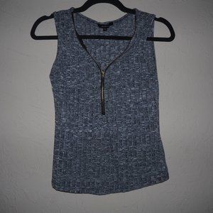 Soft knit tanktop beautiful gray with zipper